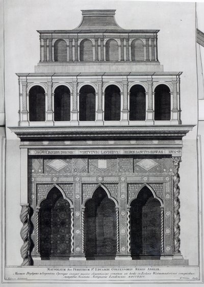 The Shrine of King Edward the Confessor at Westminster Abbey, engraved by George Vertue, 1724 by John Talman